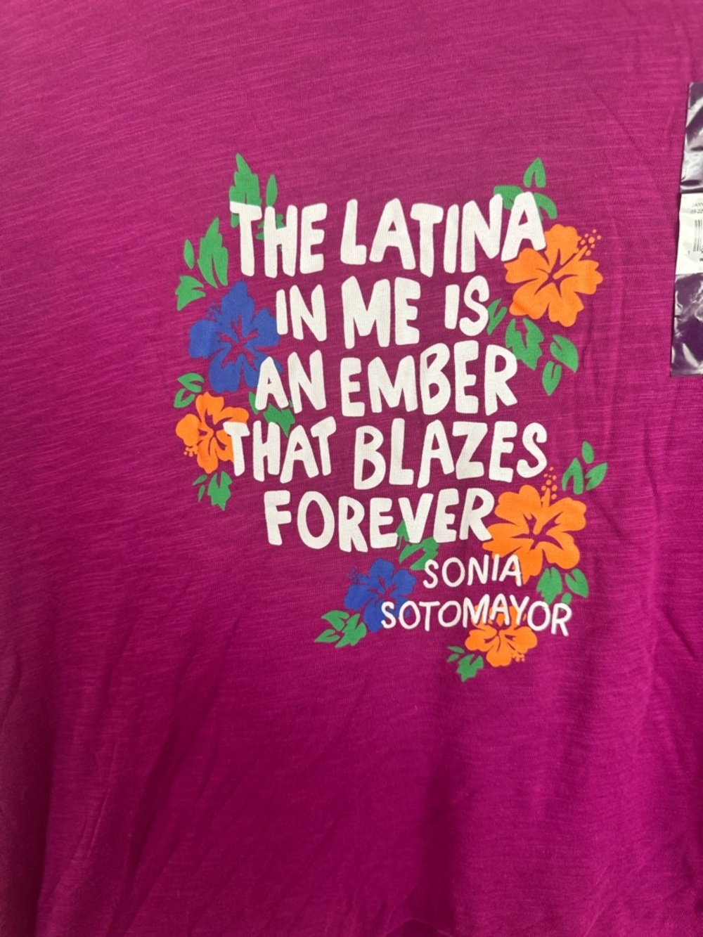 Topsville Original Icons Sonia Sotomayor Latina Quote Graphic T-Shirt XXL 18 NWT - Picture 4 of 10